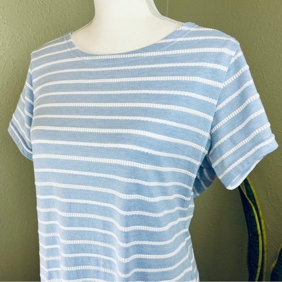 SAIL TO SABLE STS Blue Stripe Shift Dress XL Shirt Nautical Fisherman Coastal - Picture 3 of 9